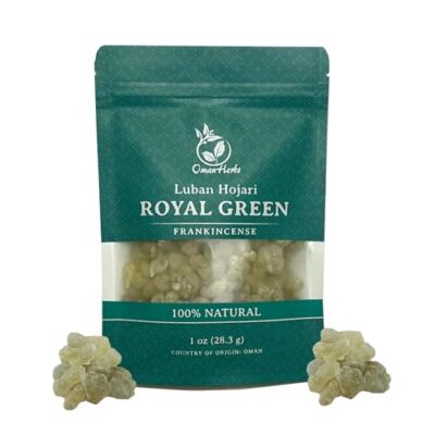 Royal Green Frankincense Hojari from Oman Boswellia Sacra| Pure Incense | Chr...