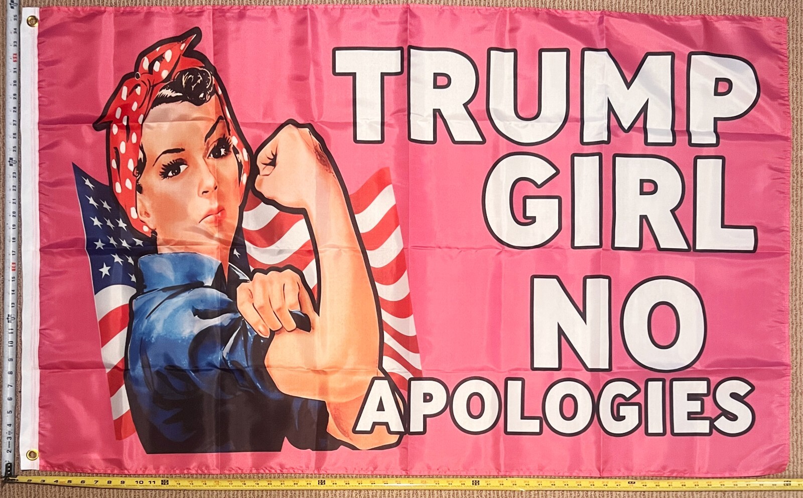 Red Trump 2024 Flag 3x5 Outdoor Double Sided Trump Flags 3x5 Made In The USA Red