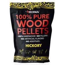 Kona Pellet di Legno di Hickory 100% (8 libbre) - Grigliare e affumicare - Concentrato Puro