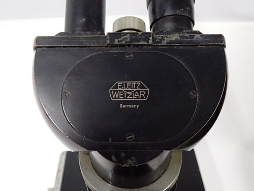 E.LEITZ WETZLAR BINOCULAR MICROSCOPE 10x and 42x OBJECTIVE + LIGHT - Picture 9 of 14