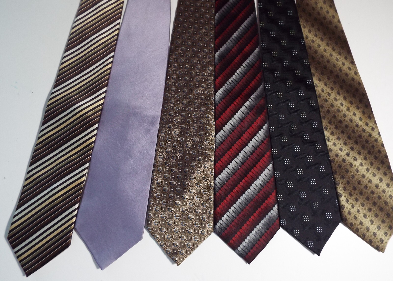 Men's Neckties in Bulk and lot of 6 each various sizes & Brands New