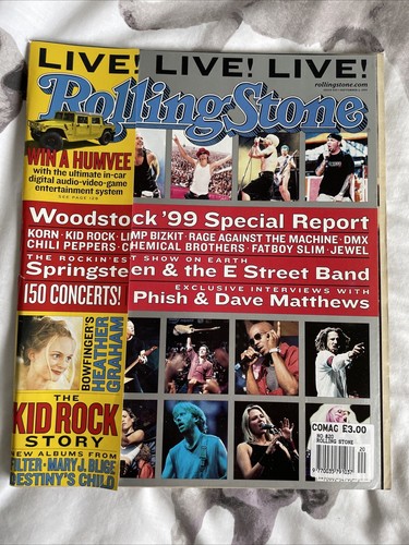 Rolling Stone Magazine Issue No #820 Woodstock Korn Limp Bizkit Dmx Springsteen