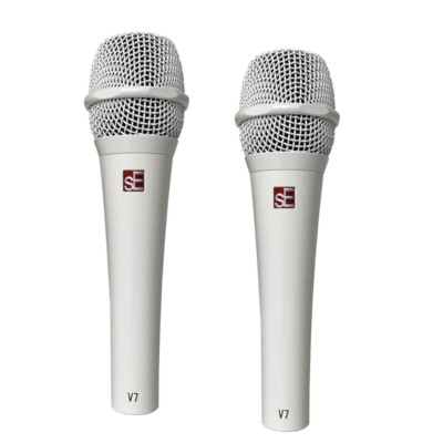 SE ELECTRONICS V7 WHITE Professional SuperCardioid Live Performance Mic Pair