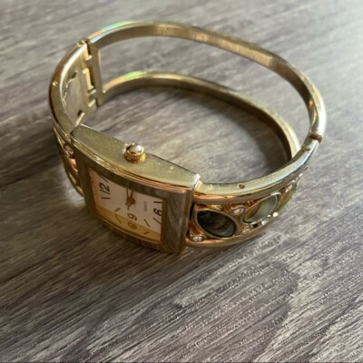 Gold Abalone Mother of Pearl Bangle Bracelet Watch Abalone bangle watch womens - Gem main image 4