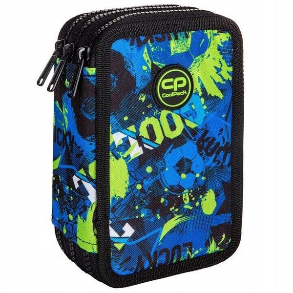 Idena Federmappe Triple - 3-Fach Federtasche Mit 47 Teilen, Design Abstrakt