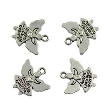 Silver Fairy Charms Dangle Pendants Jewelery Assorted Lot Antique Jewelery