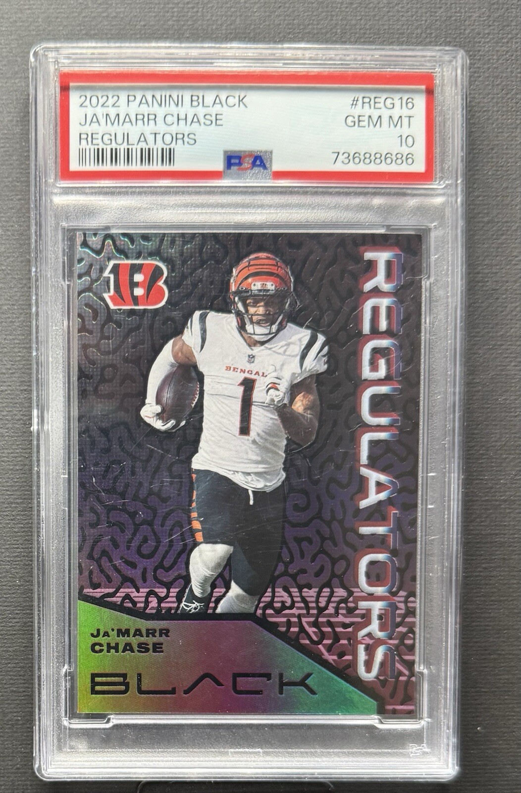 2022 PANINI BLACK JA’MARR CHASE REGULATORS CASE HIT SSP PSA 10 POP 2 🐅🔥