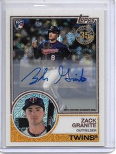 2018 Topps 35th Anniversary ZACK GRANITE MOJO REFRACTOR AUTO RC #117/199 TWINS!