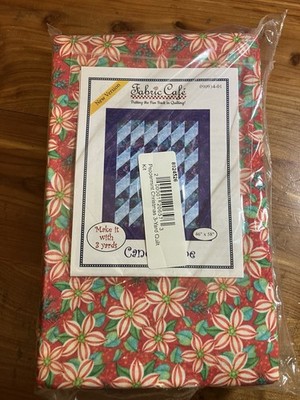 Fabric Café ''Peppermint Christmas'' 3-Yard Quilt Kit 46x58  New Version LMT