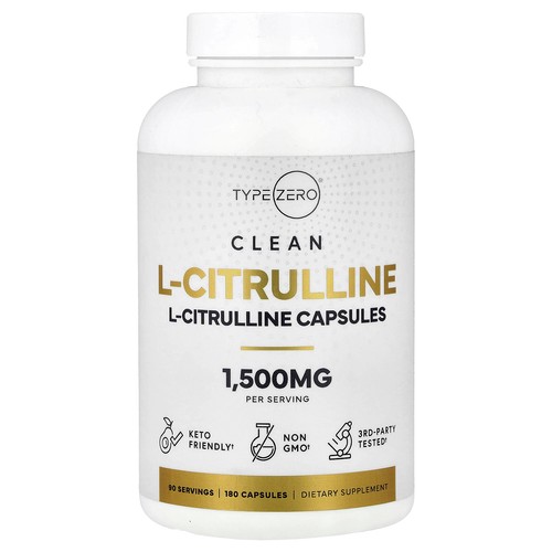 Clean, L-Citrulline, 180 Capsules (750 mg per Capsule)