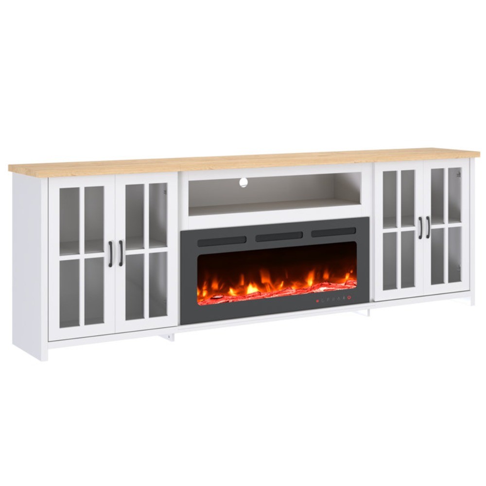 For Tvs Up To 100" With Led Lights & Shelves