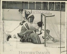 Press Photo NHL Hockey Action, New York Rangers in Net - lrs29906