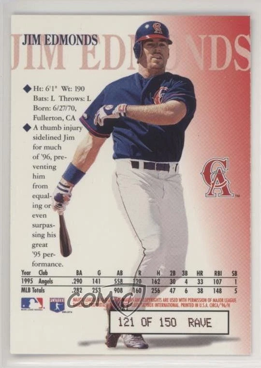Skybox Circa Rave 1996/150 Jim Edmonds Foto 2 de 2