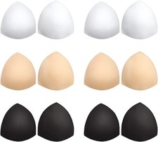 Bra Pads Inserts 6 Pairs, Bra Cups Inserts, Removable Breast Enhancers Inserts f