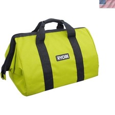 Ryobi 18"L x 12"W Heavy-Duty Green Tool Bag - One Compartment for Quick Access
