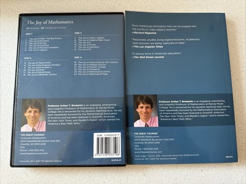 The Teaching Company - The Joy of Mathematics Course 4 x DVDs + Guidebook New - Picture 2 of 3