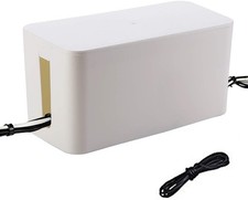 Cable Management Cord Cover Wire Hider Box Organizer Protector Home Office White