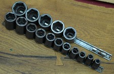 Snap-on 16-Piece 1/2" Drive 6-Point Shallow Impact Socket Set 3/8" to 1-5/16"