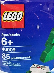 LEGO Christmas Holiday Building Tree and Fireplace  40009 Sealed Polybag RETIRED