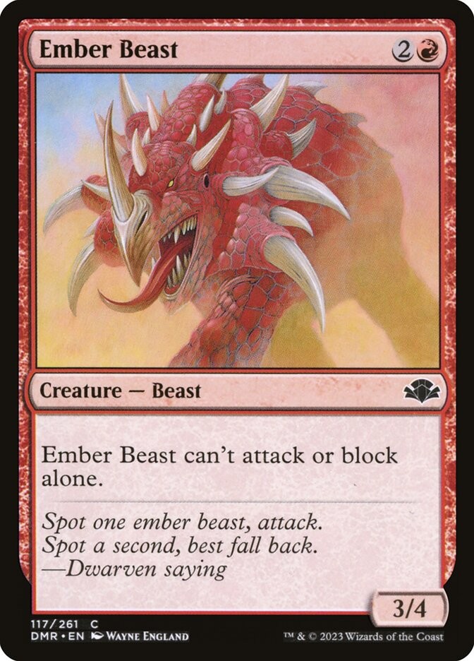 Ember Beast (117) Dominaria Remastered DMR MTG Magic