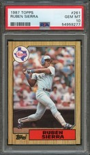 BB - 1987 - TOPPS - #261 - RUBEN SIERRA - PSA 10 (GEM MINT)