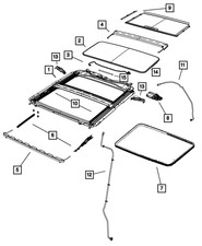 Genuine Mopar Sunroof Drain Hose Left 68083625AB
