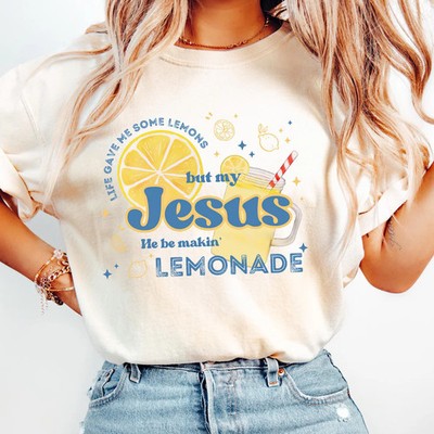 Lemonade Faith Christian Shirt: Fit Christian Apparel Gift All Size S-4XL