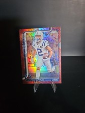2025 Topps Chrome Football Josh Downs Football Leather Refractor Colts