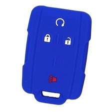 Silicone Key Fob Cover, Remote Key Protector Fit for Chevy Silverado Blue