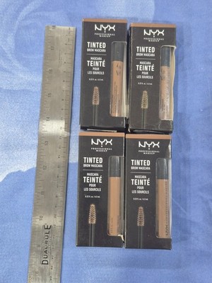 Lot of 4 NYX Professional Makeup Tinted Brow Mascara TBM02 Chocolate New