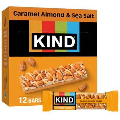KIND Nut Bars, Caramel Almond & Sea Salt, 12 Count (Pack of 1), 12 Bars 