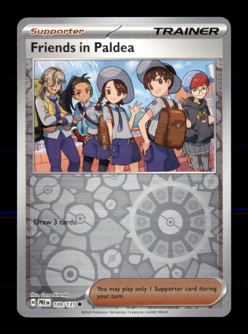 Friends in Paldea 109/131 Common Prismatic Evolutions Pokemon Reverse Holo NM