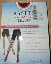 Assets Red Hot Label By Spanx Scallop Backseam Shaping Pantyhose Black Size 2