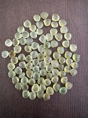 86 Total Candy Apple Green Chalcedony Heartshape Drop Beads READ INFO