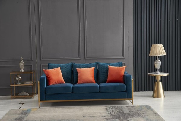 Dreisitzer Couch Polster Design Sofa 3Er Sitz Sofas Zimmer MöBel Beige Moderne-image