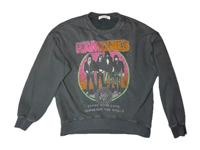 The Ramones Daydreamer LA XS Glitter Graphic Sweatshirt