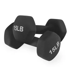 MADOG Dumbbell Set, Anti-Slip Neoprene Coated Hexagon Hand Weights for Home G...