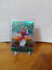 Yairo Padilla 2025 Leaf Baseball Nation New Dawn NB-108 Green Prizm 3/5