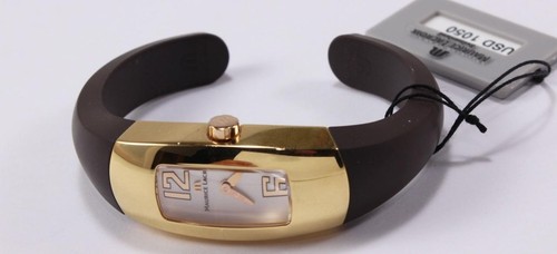 MAURICE LACROIX INTUITION IN3022 ROSE GOLD PLATED RUBBER BAND LADIES SWISS WATCH - Picture 2 of 7