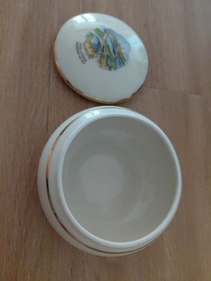 Dose mit Deckel Schmuckdose Royal Porzellan Bavaria Kehl Rheinbrücke Vintage