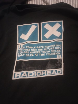 Vintage 90s Radiohead OK Computer 3/4 Sleeve T-Shirt Sz Large
