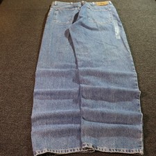 Calvin Klein Baggy Jeans Uomo 36x34 Blu Denim Nuovo con etichette Lavaggio...