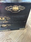 4-Drawer Chinese Style Jewelry Box/Chest 8"d x 10"h x 15"w Blue Velvet Lined — photo 4