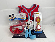 3 Pc NEW Disney Junior Mickey Mouse, Swim Vest, Life Jacket Small Goggles