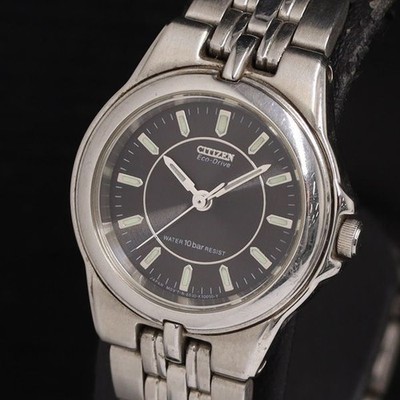 CITIZEN Eco-Drive E030-K16261 Solar schwarzes Zifferblatt Damenuhr