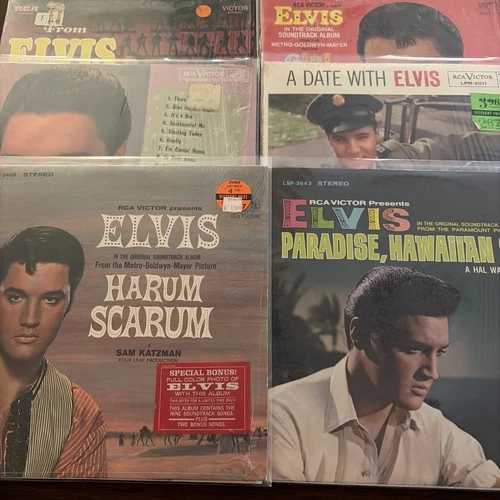 Elvis Presely lot vinyl records shrink mono/stereo VG+ thru Ex