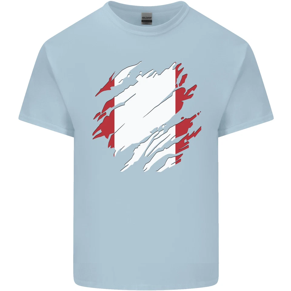 T-Shirt Per Bambini Con Bandiera Del Perù Per Il Giorno Peruviano - Immagine 2 di 4