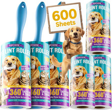 Lint Rollers for Pet Hair Extra Sticky,600 Sheet Extra Sticky Lint Rollers for P