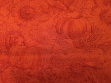 VINTAGE Orange Harvest Fabric for Exclusively Quilters - BTHY: 18  x 44  