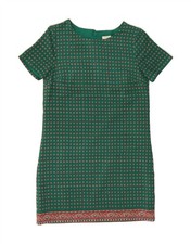 J. CREW Womens Shift Dress US 4 Small Green Floral Polyester BX03